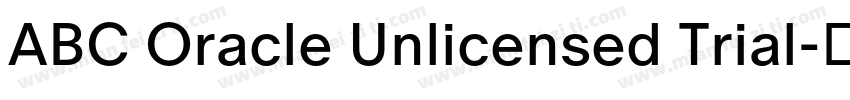 ABC Oracle Unlicensed Trial字体转换